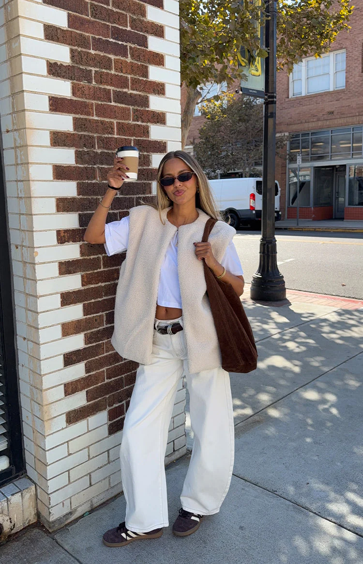 Summi Cream Teddy Fleece Vest