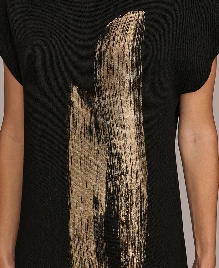 Donna Karan New York Women's Sleeveless High Neck Sweater Dress