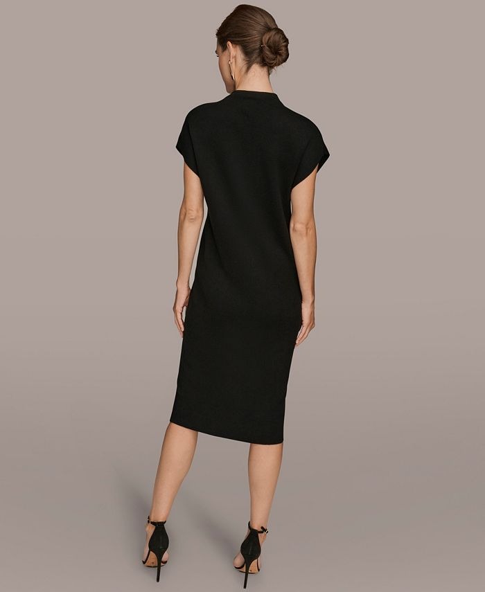 Donna Karan New York Women's Sleeveless High Neck Sweater Dress