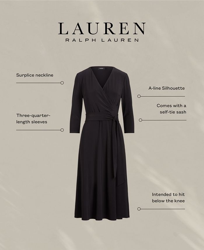 Lauren Ralph Lauren Surplice Jersey Dress