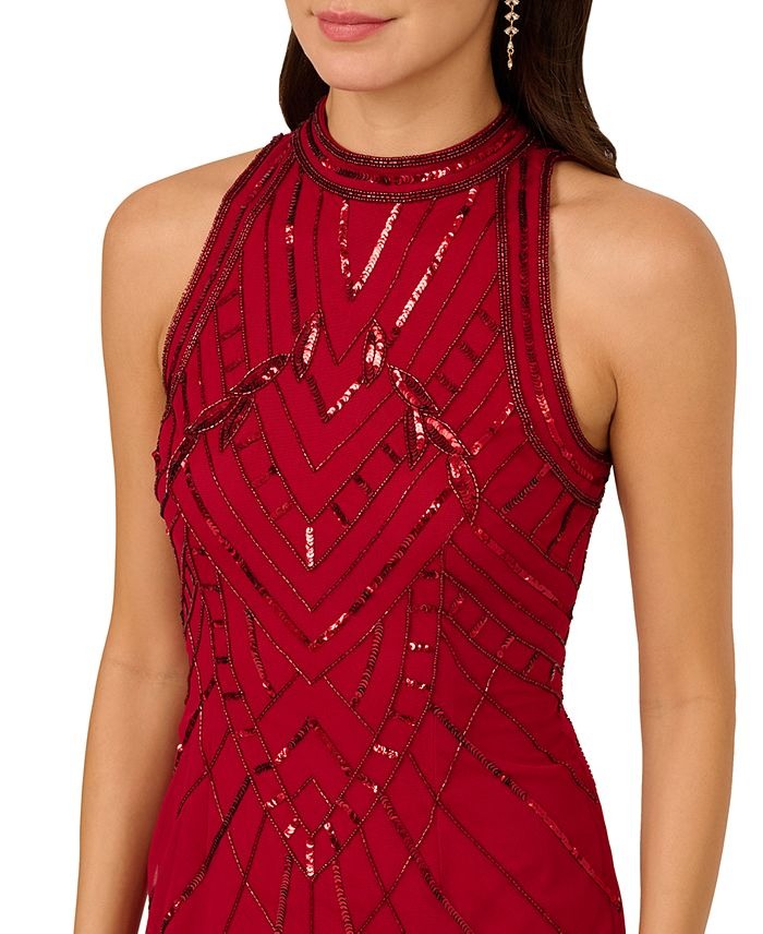Adrianna Papell Women's Beaded Sleeveless Dress
