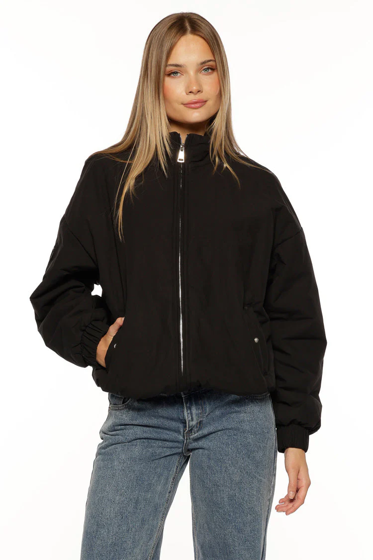 Ace Black Oversized Puffer Jacket