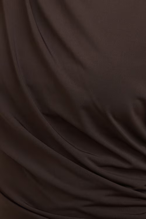 Sculpt Shirred Shoulder Pad Mini Dress