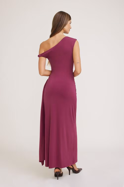 Sculpt Draped Off Shoulder Maxi Dress