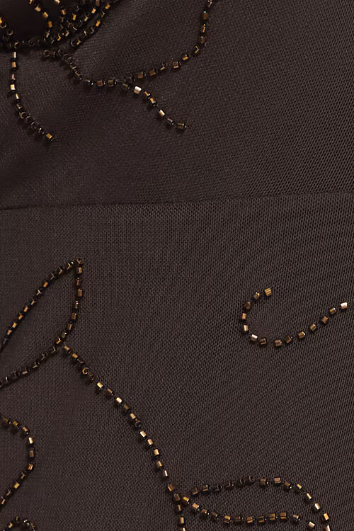 Beaded Mesh Mini Dress