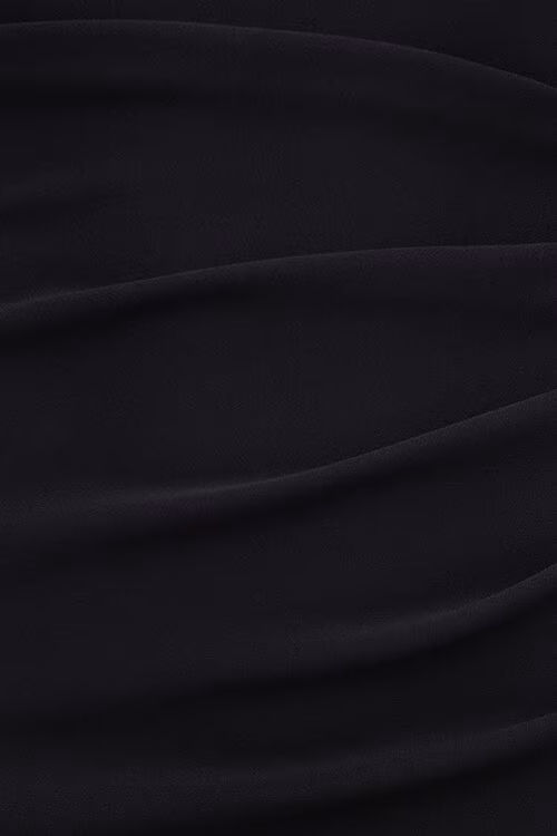 Ruched Off Shoulder Crepe Mini Dress