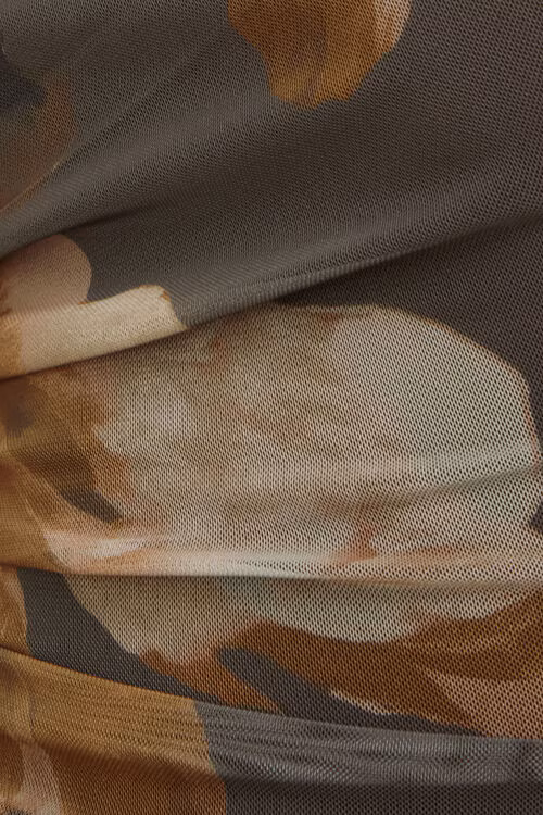 Katia Ruched Mesh Mini Dress