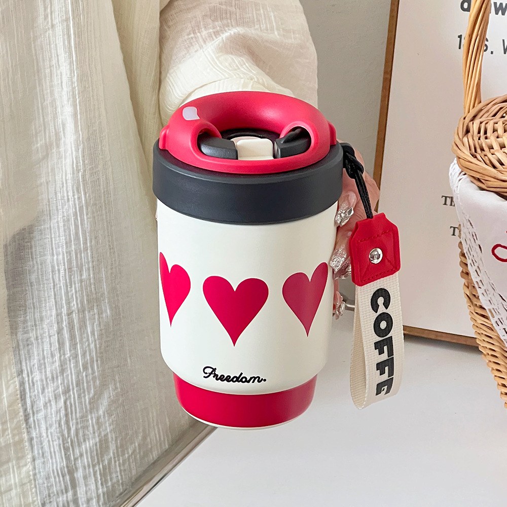 Heart Pattern Coffee Cup