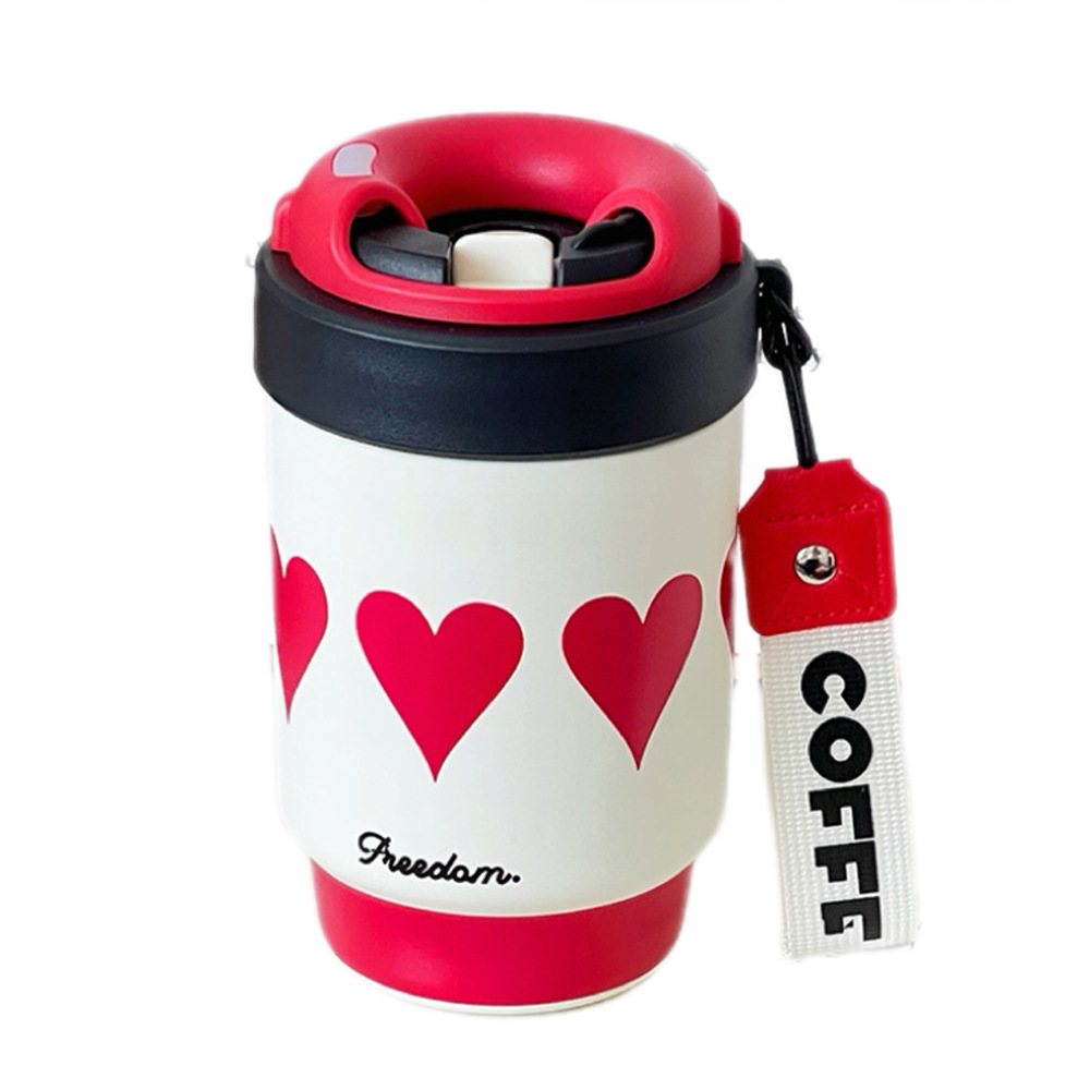 Heart Pattern Coffee Cup