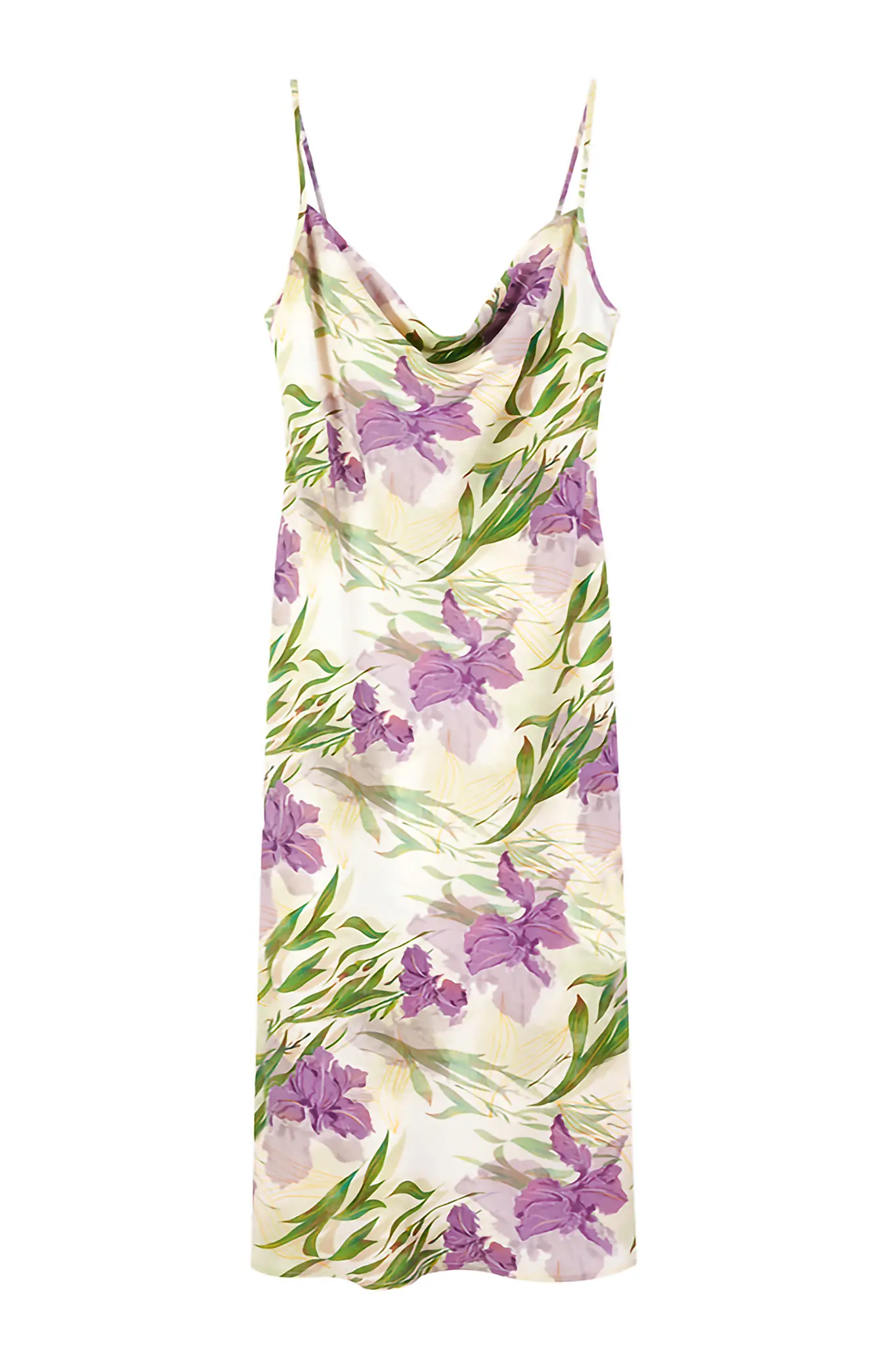 French Inspired Floral Mulberry Silk Slip Dress - HBQMJX