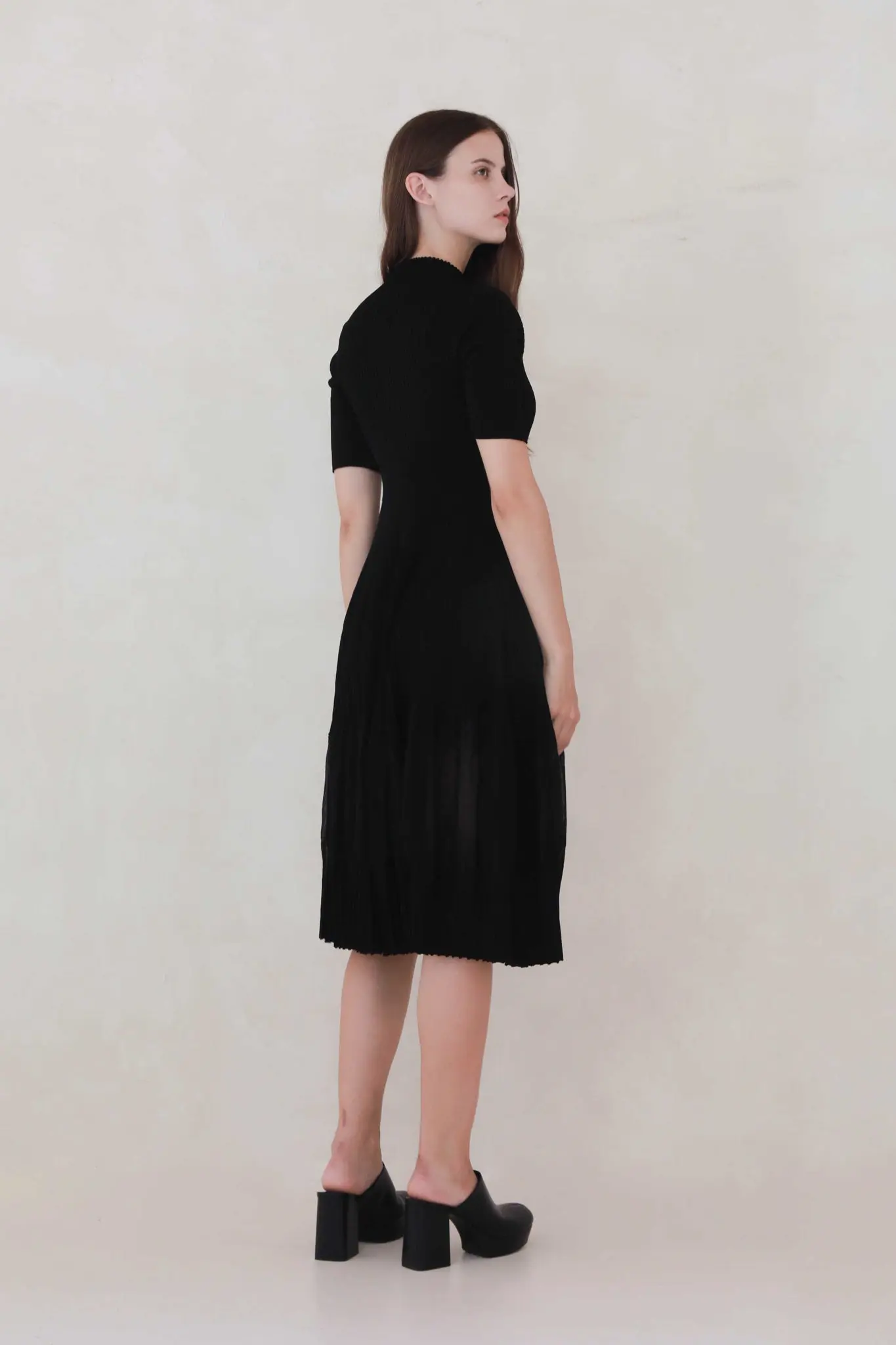 Short Sleeve Midi Dress - HBQMJX