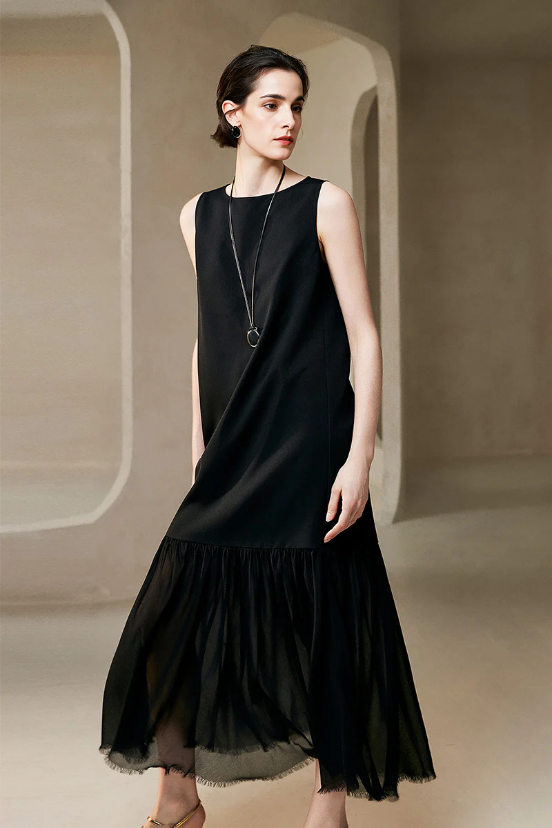 Sleeveless Drop-Waist Maxi Dress - HBQMJX