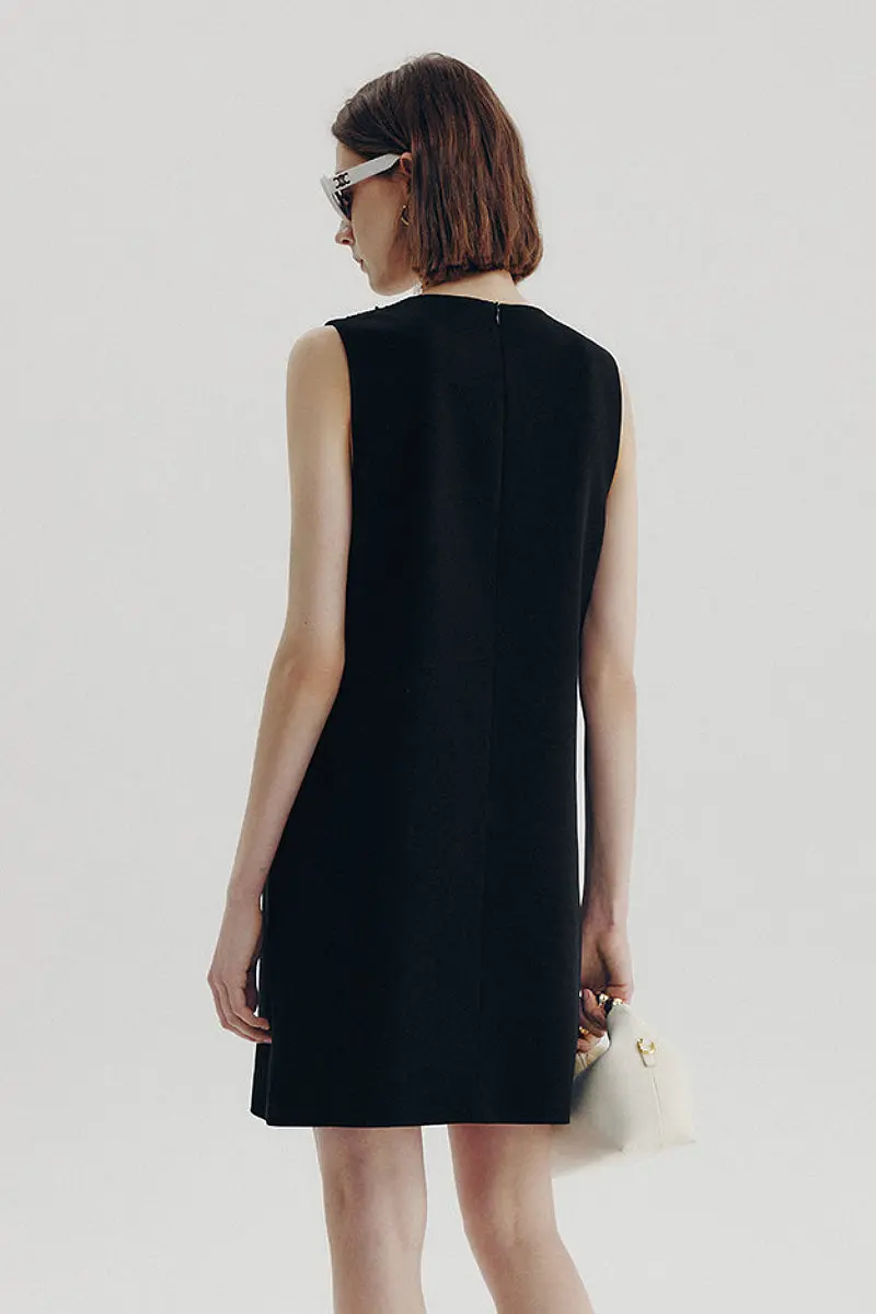 Sequin Embellished Bow-Detail Sleeveless Mini Dress - HBQMJX