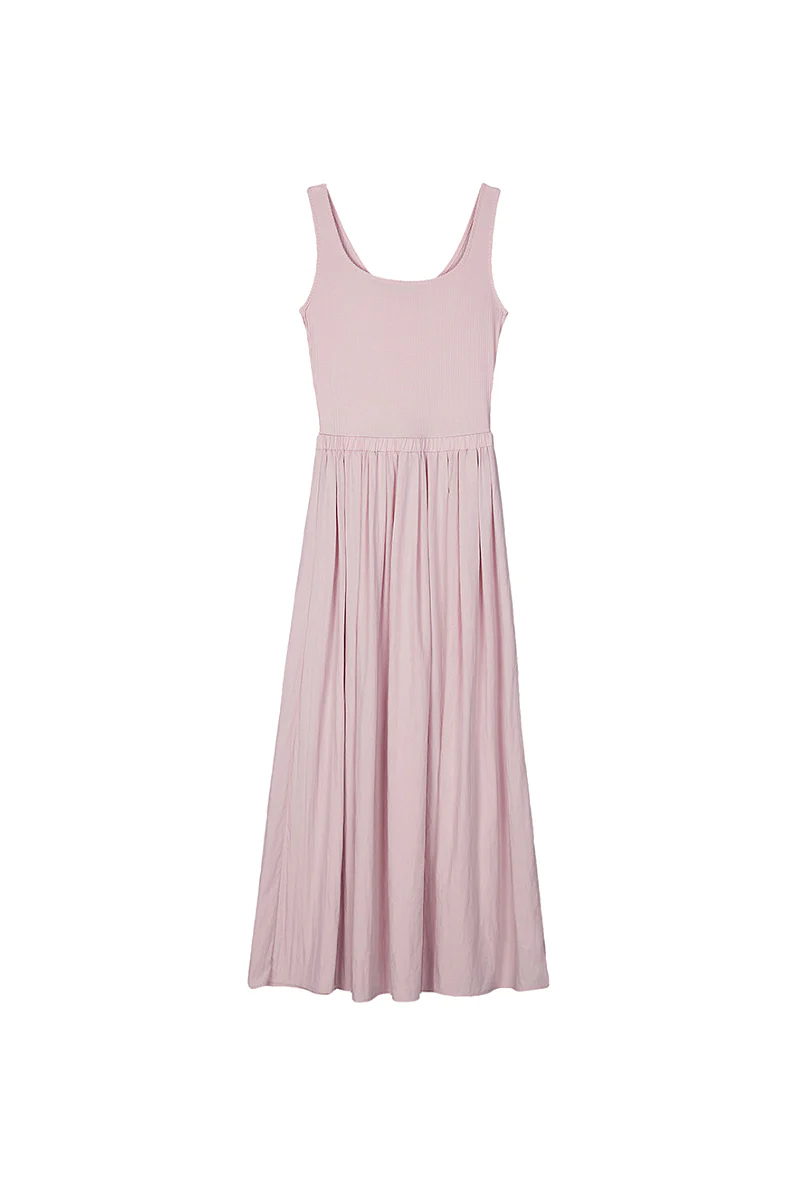 Casual Fit & Flare Ribbed Tank Maxi Dress - HBQMJX