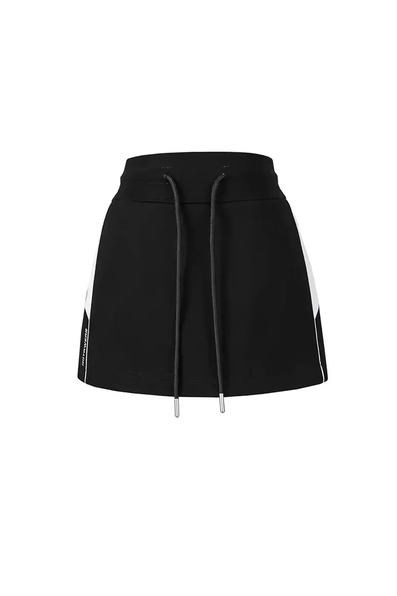 Cotton Tennis Skirt with Drawstring - HBQMJX