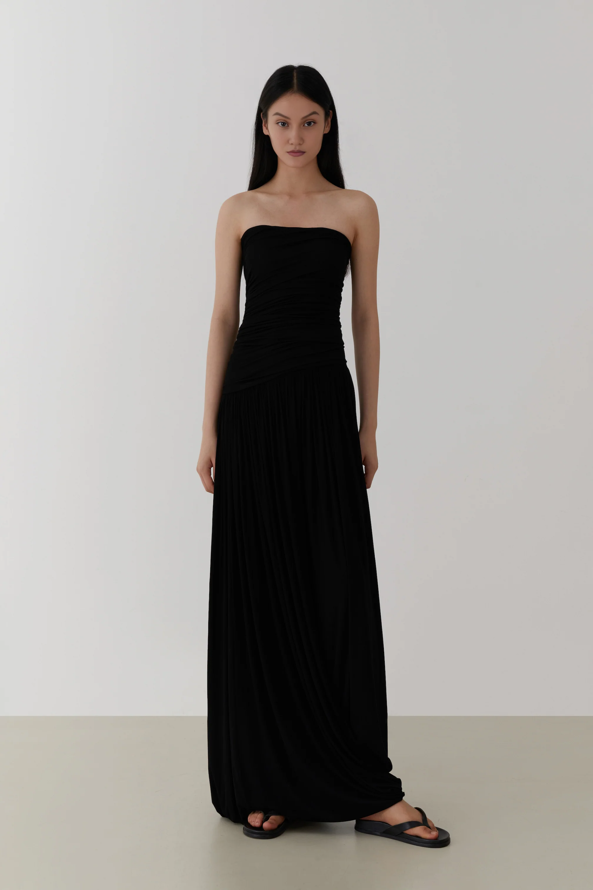 Tube Ruched Strapless Dress - HBQMJX