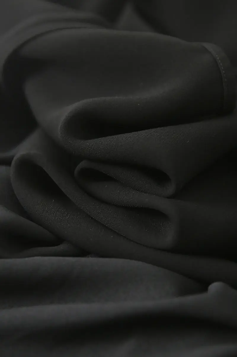 Black Triacetate V-Neck Gathered Waist Midi Dress - HBQMJX