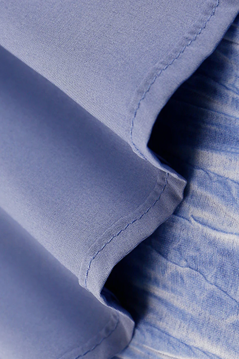 Blue Tie-Dye Spaghetti-Strap Midi Dress - HBQMJX