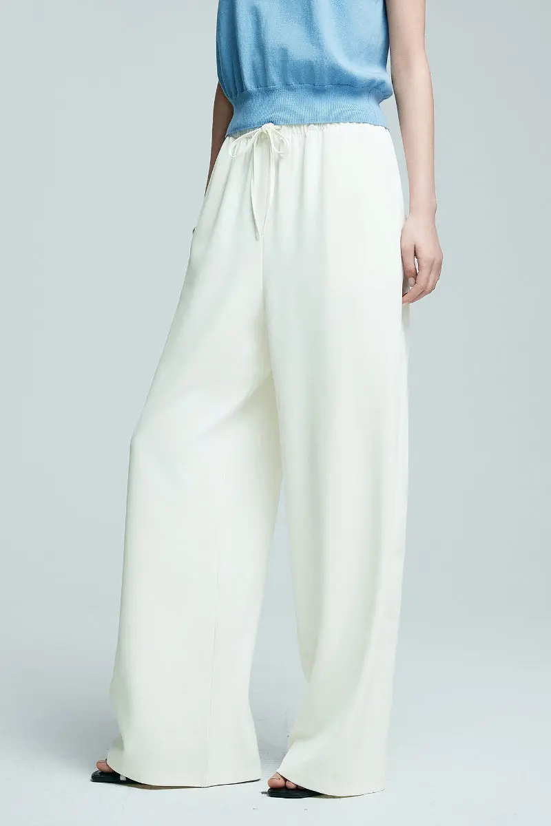 White Pull-On Wrinkle-Free Cooling Puddle Pants - HBQMJX