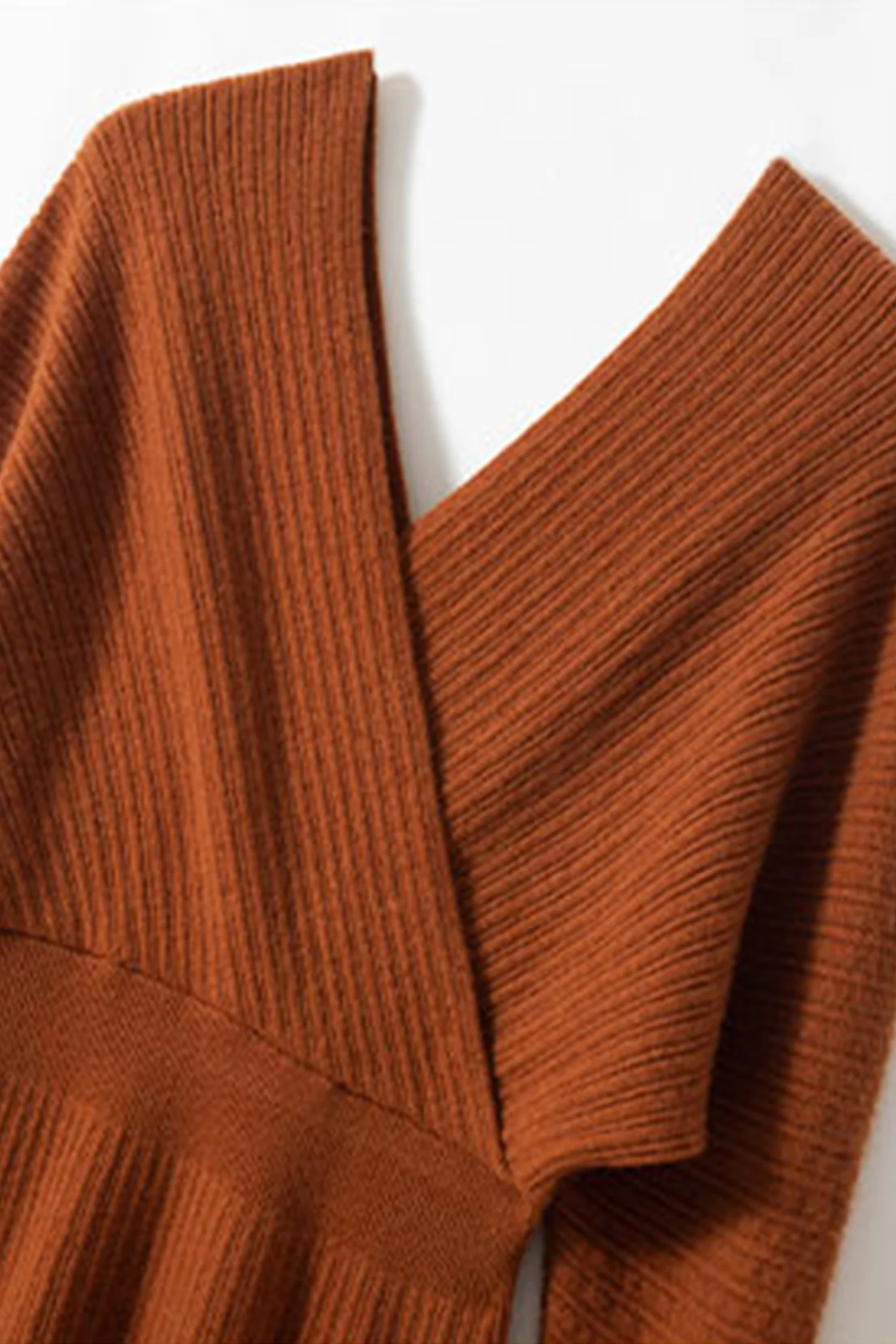 Ultrasoft Cashmere-Wool Long Sleeve Wrap Sweater Dress - HBQMJX