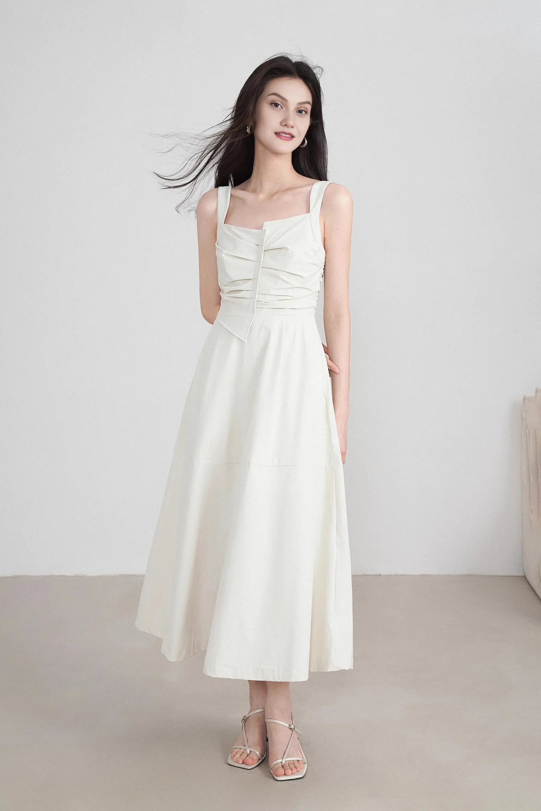 Asymmetric Front Sleevesless Dress - HBQMJX