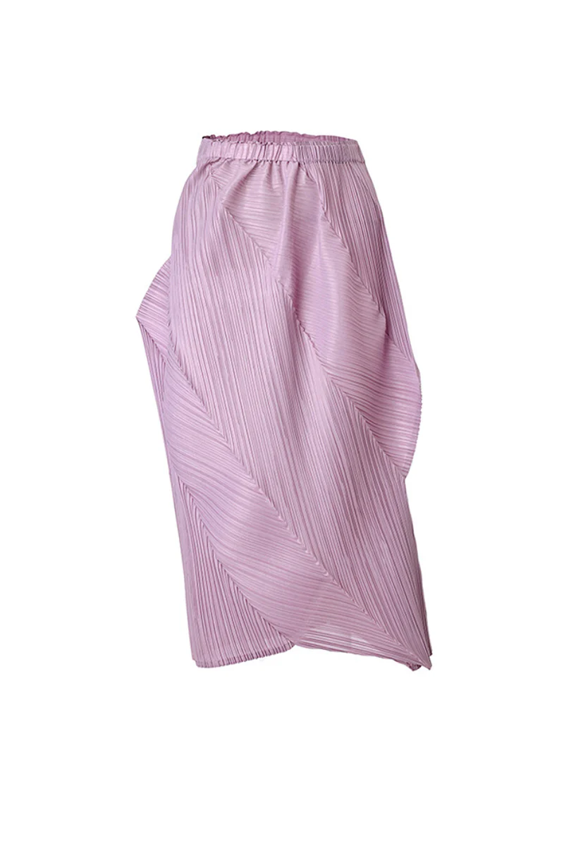 Designer Inspired Pleated Midi Skirt - HBQMJX