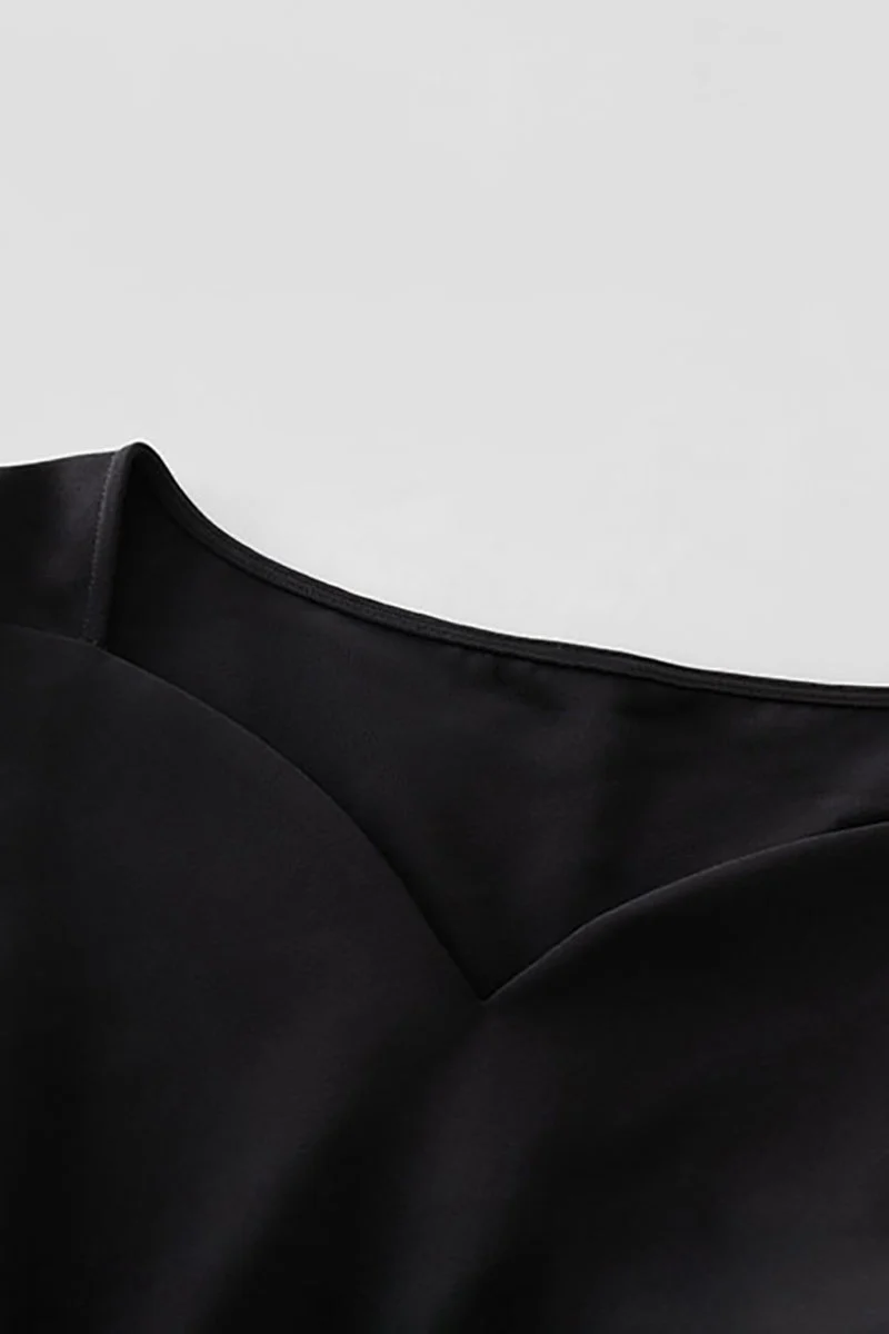 Short-Sleeve Sweetheart-Neck A-Line Midi Dress - HBQMJX