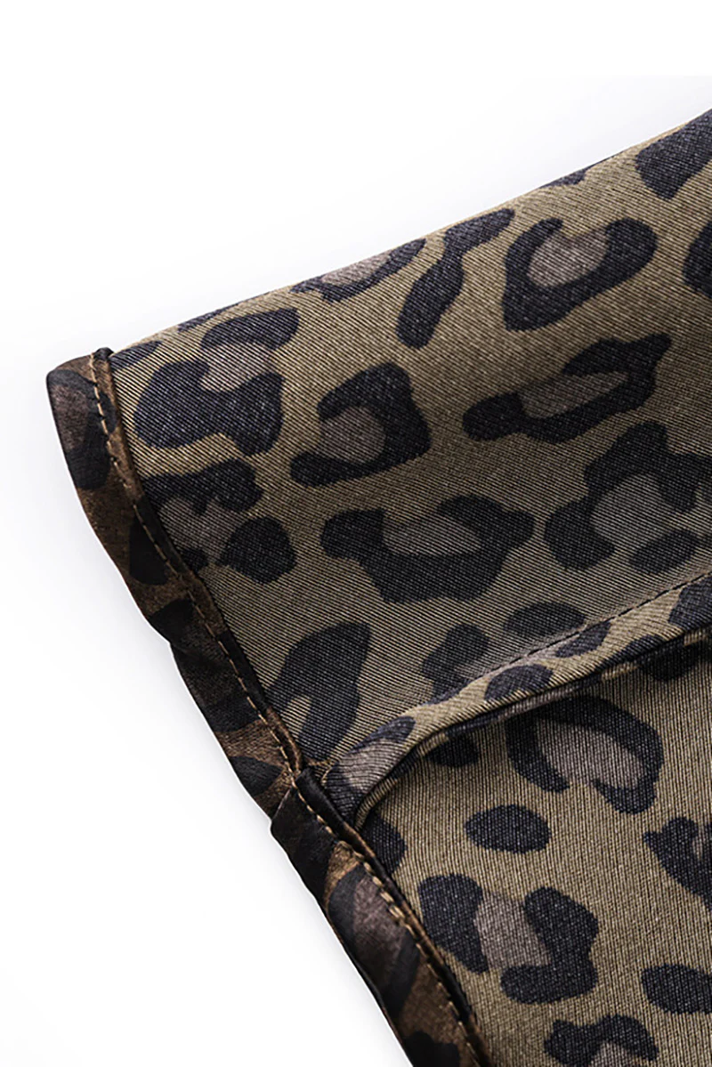 Satin Printed V-Neck Midi Slip Dress - HBQMJX