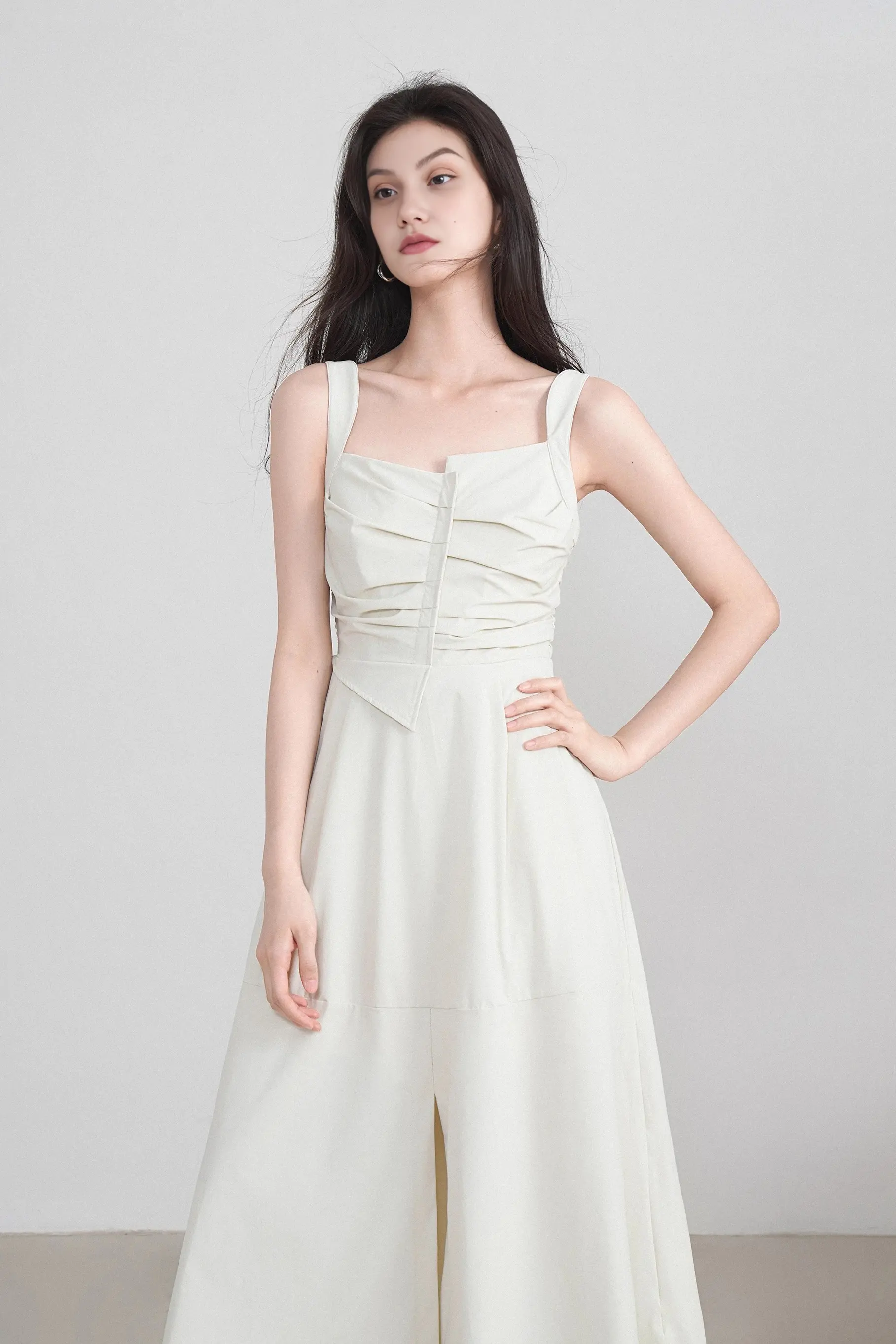Asymmetric Front Sleevesless Dress - HBQMJX