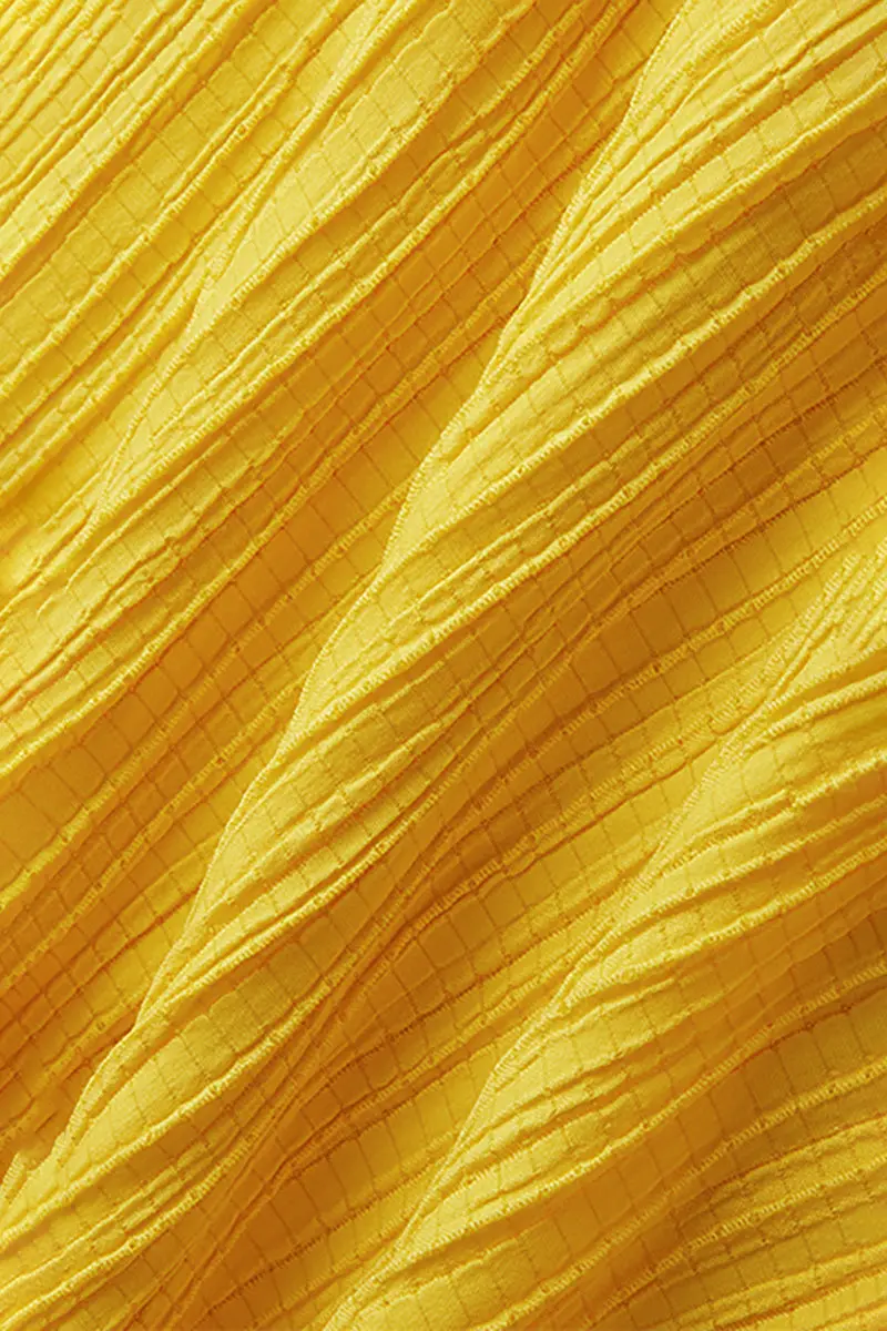 Yellow Off-the-Shoulder Ruffled Fit & Flare Midi Dress - HBQMJX