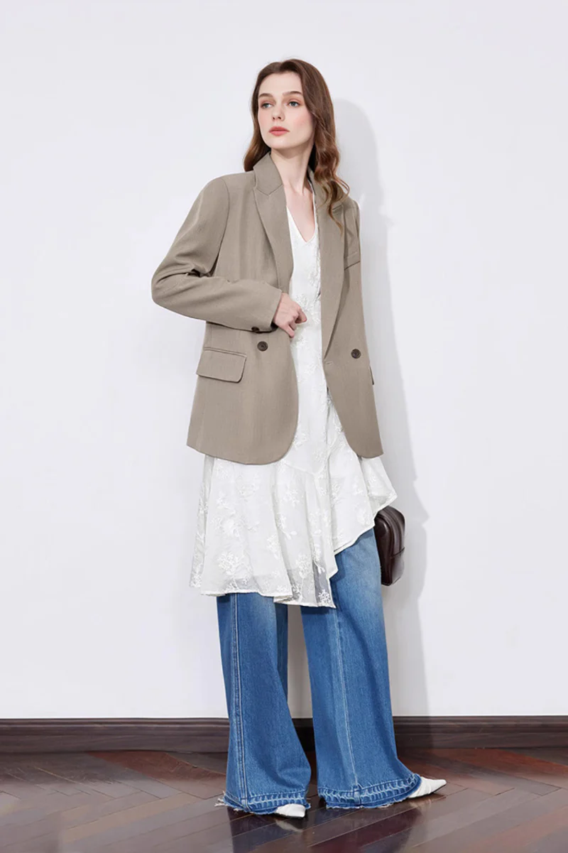 White Asymmetrical Heavy-Embroidery Sleeveless Midi Dress in Lyocell - HBQMJX