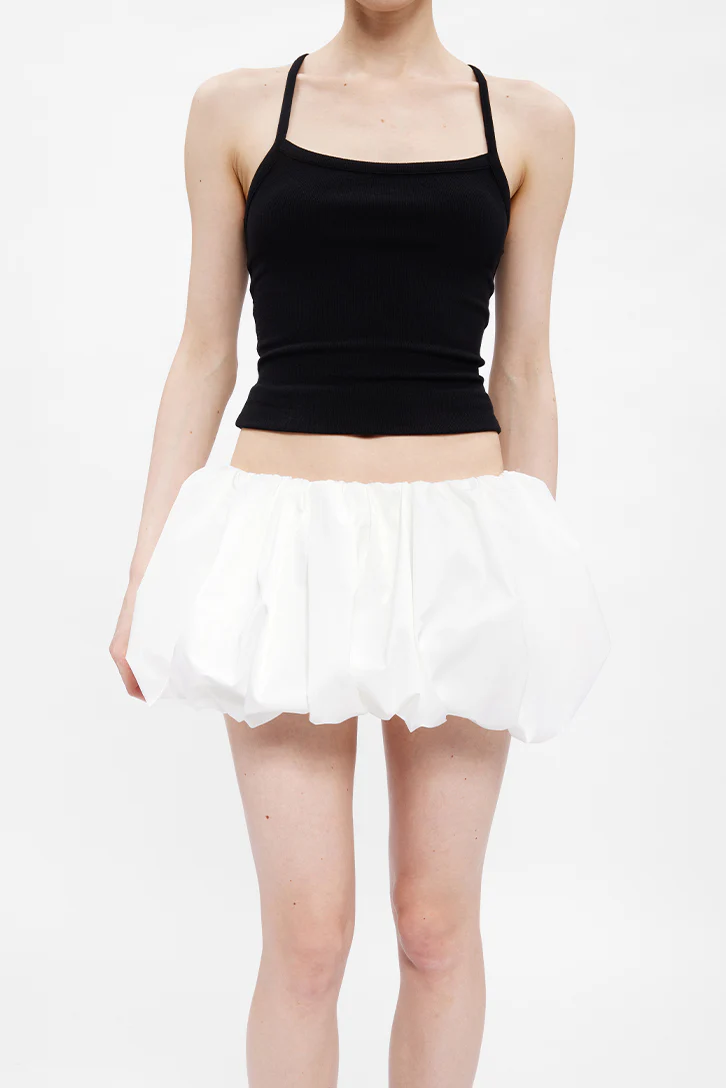 Preppy Mid-Rise Bubble Skirt - HBQMJX