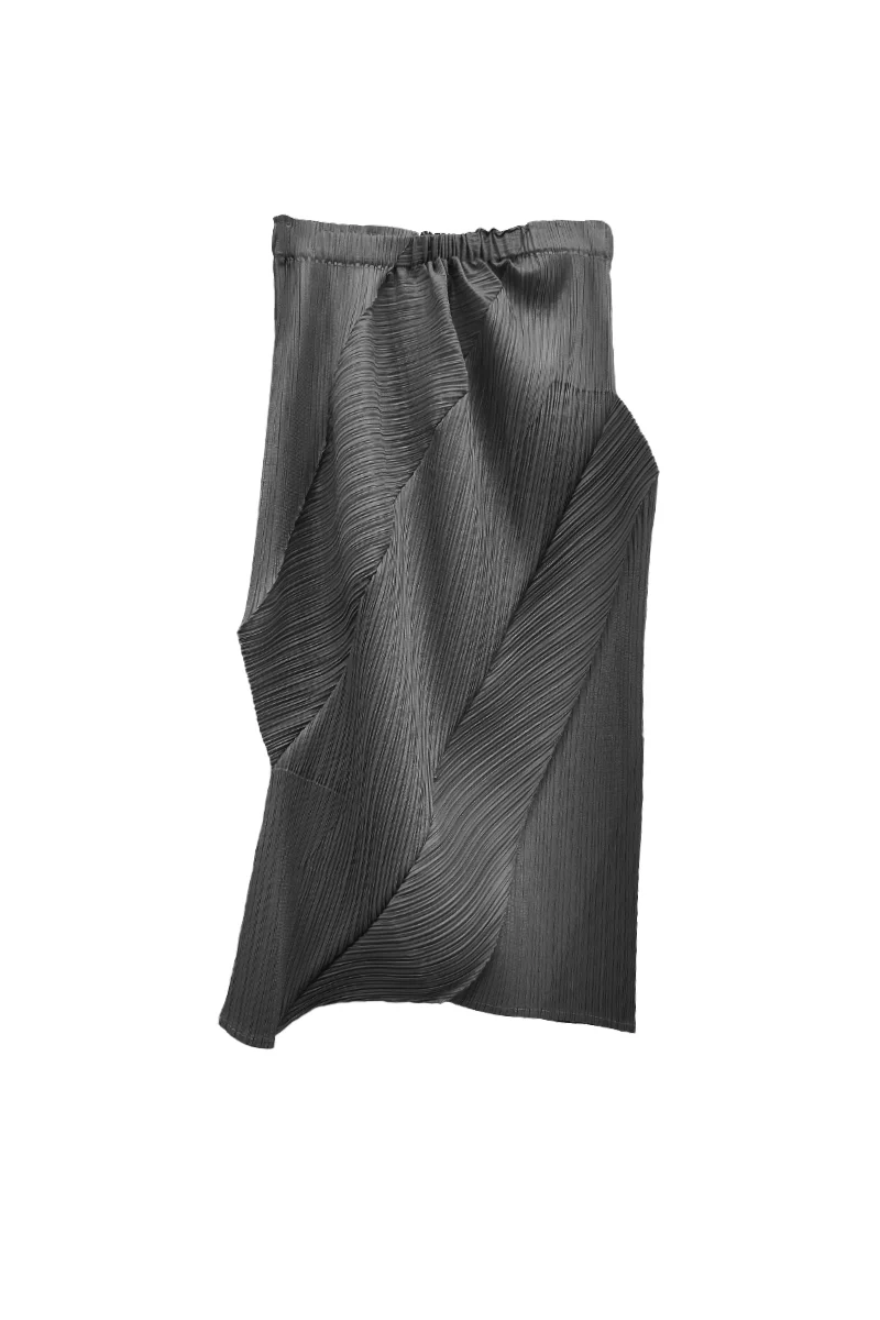 Designer Inspired Pleated Midi Skirt - HBQMJX