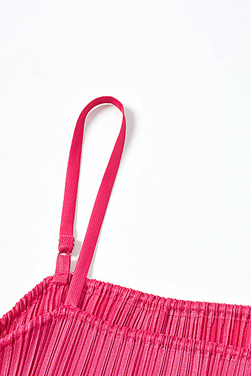 Designer Inspired Pleated Midi Slip Dress - HBQMJX