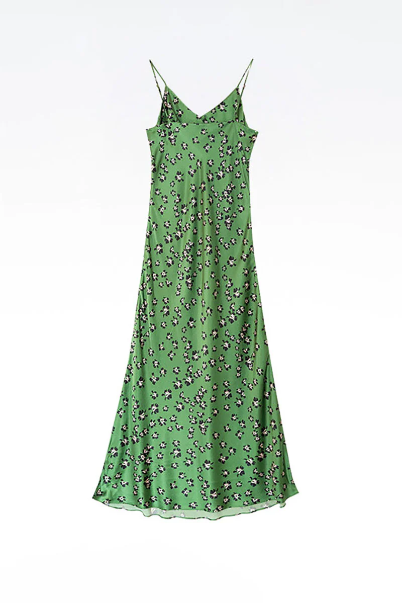 19 Momme Silk Slip Dress in Floral Print - HBQMJX
