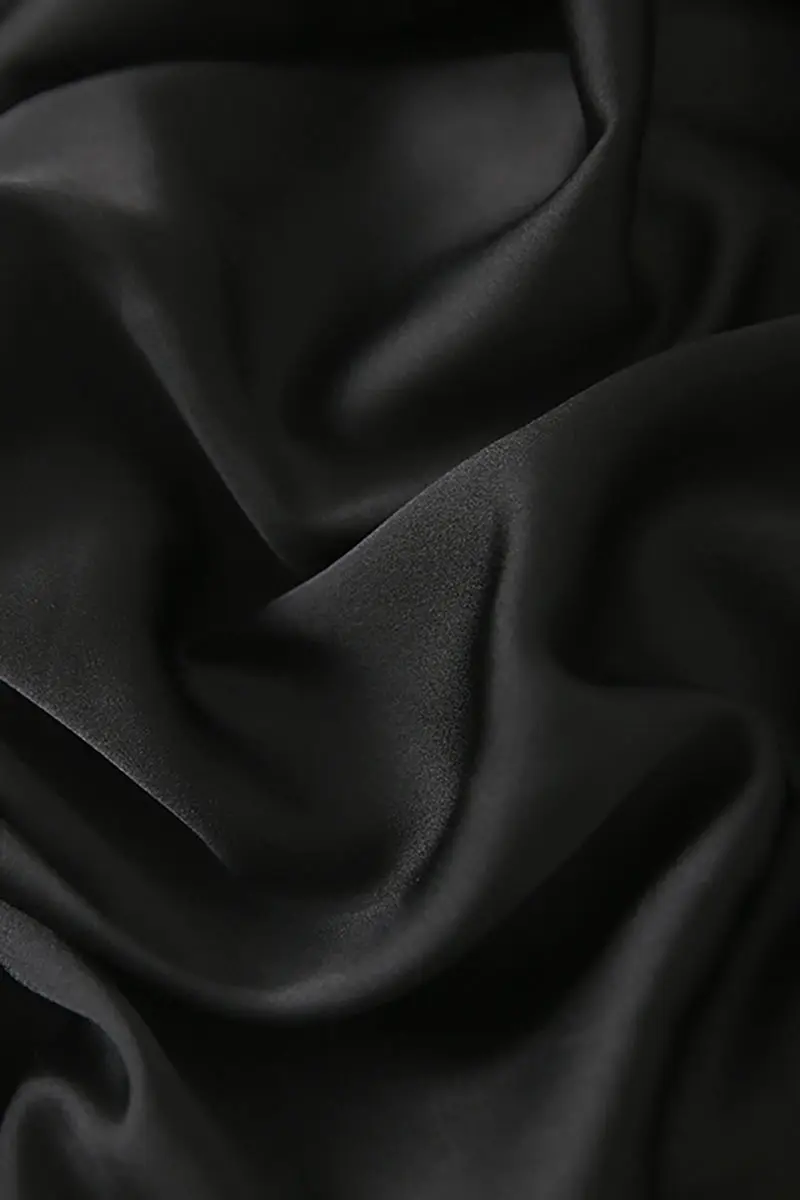 Black Triacetate V-Neck Gathered Waist Midi Dress - HBQMJX