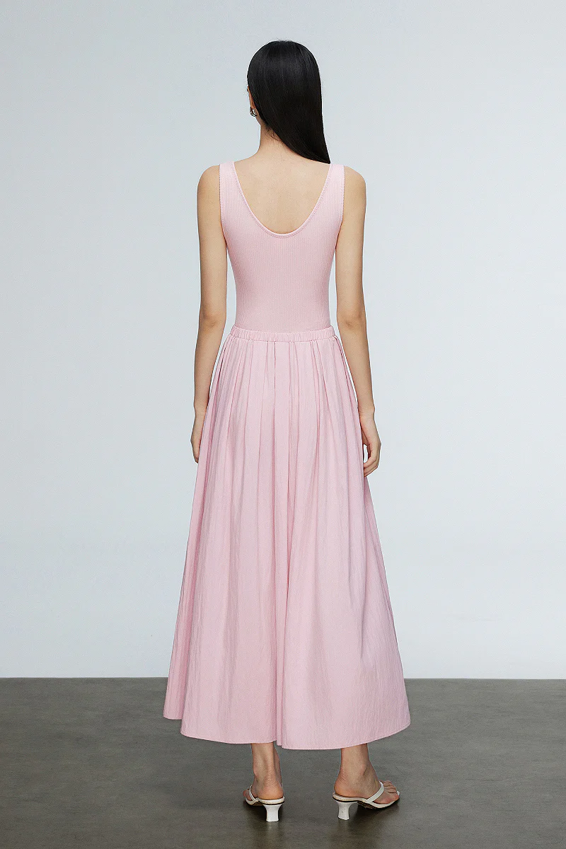 Casual Fit & Flare Ribbed Tank Maxi Dress - HBQMJX