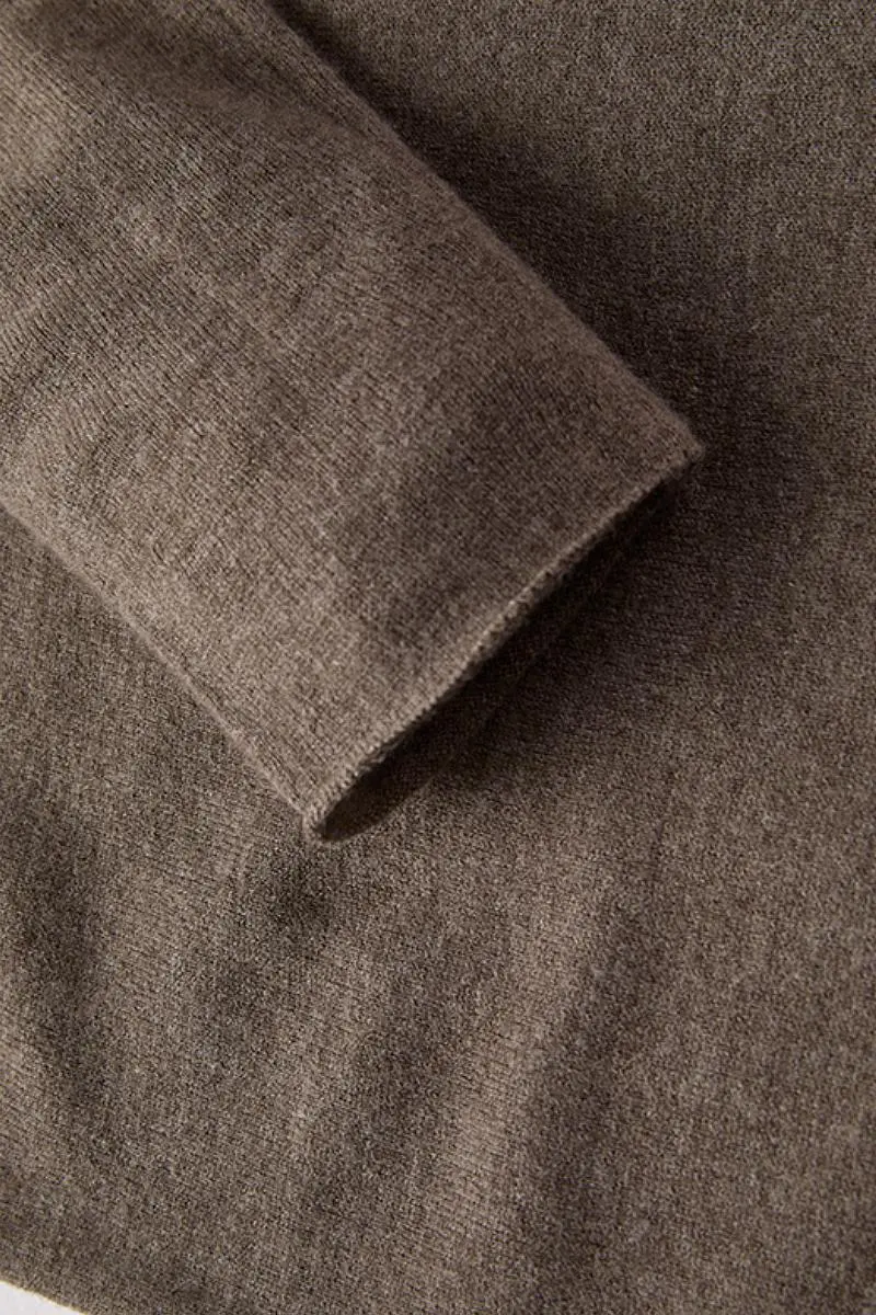 100 Wool Long Sleeve Crewneck Maxi Sweater Dress - HBQMJX