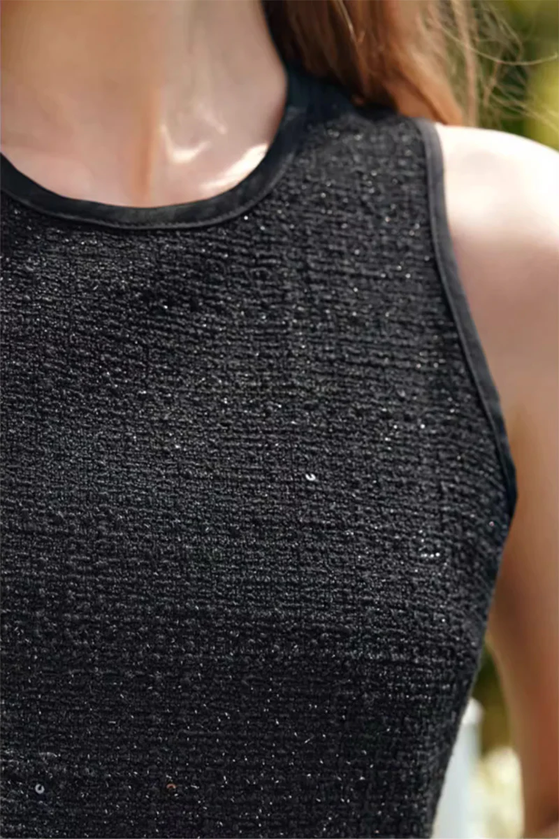 Black Sleeveless Fit & Flare Maxi Dress - HBQMJX