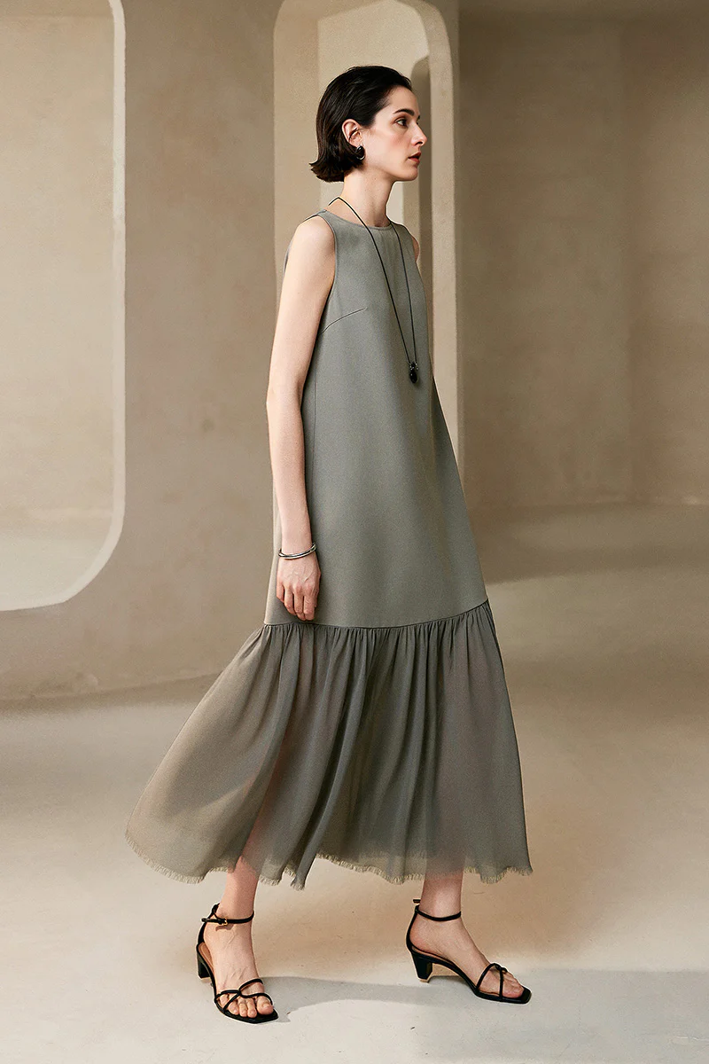 Sleeveless Drop-Waist Maxi Dress - HBQMJX