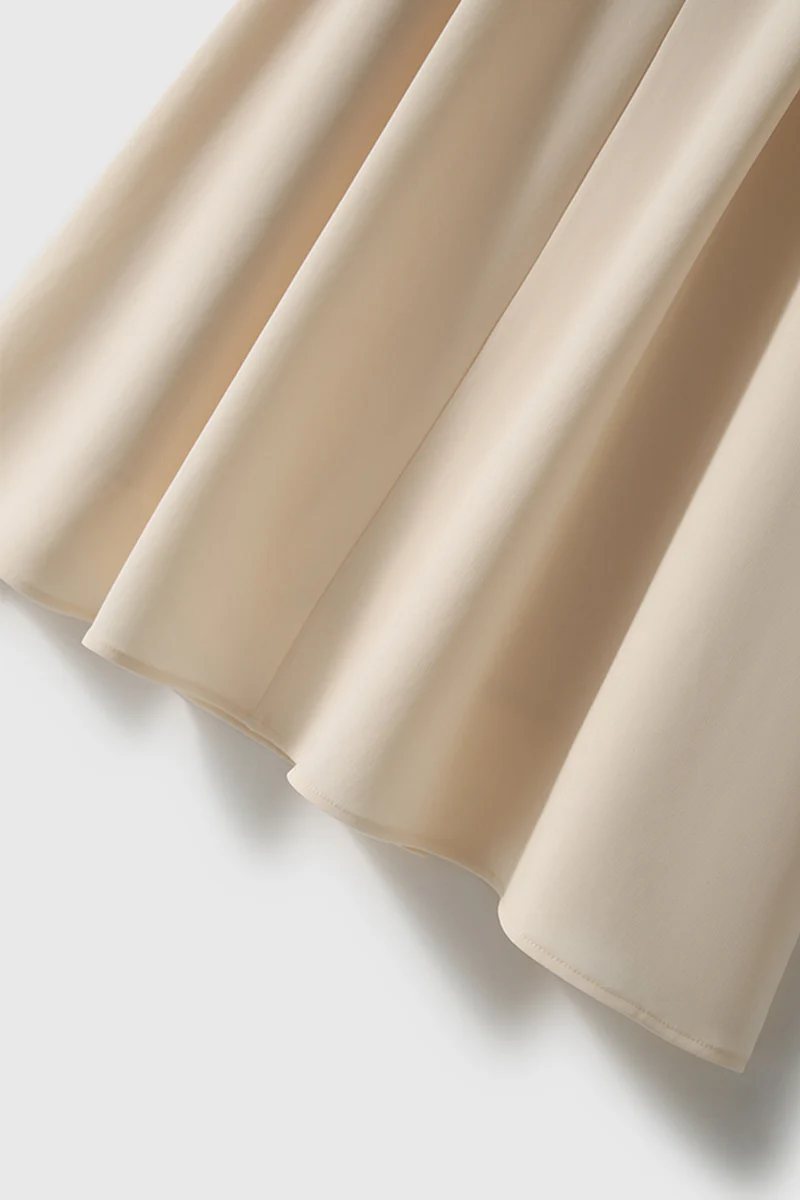 Elegant Acetate Sleeveless Fit & Flare Midi Dress - HBQMJX