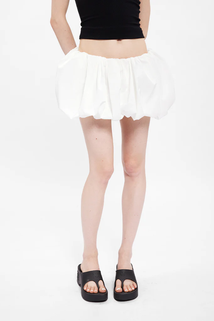 Preppy Mid-Rise Bubble Skirt - HBQMJX