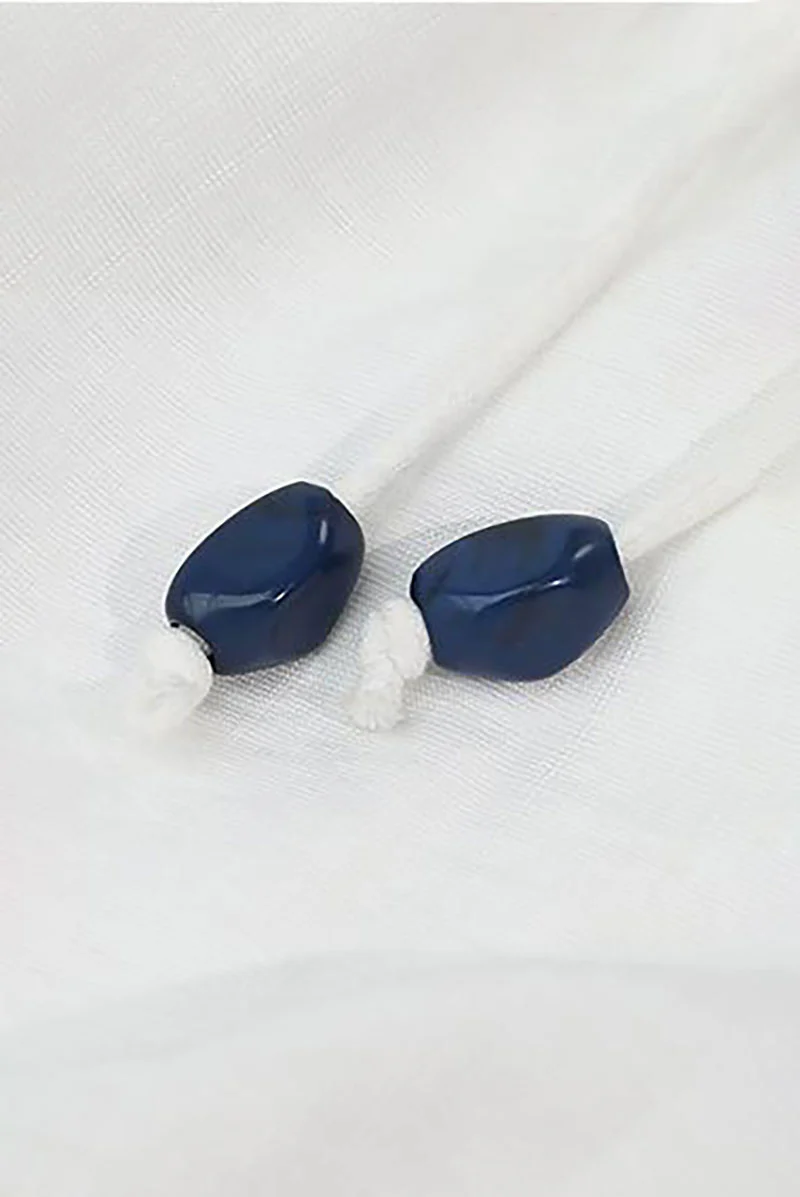 Boho Embroidered Long-Sleeve Split-Neck Maxi Dress - HBQMJX