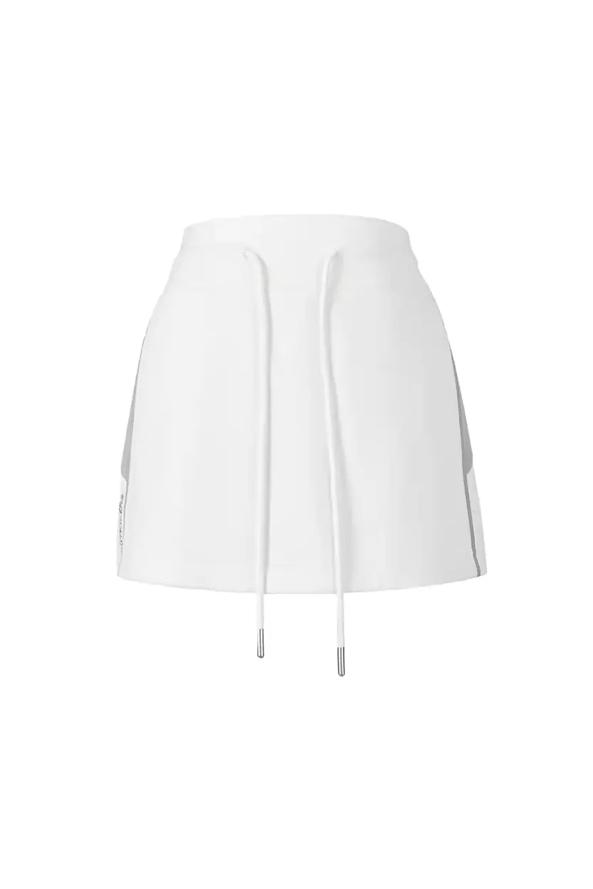 Cotton Tennis Skirt with Drawstring - HBQMJX