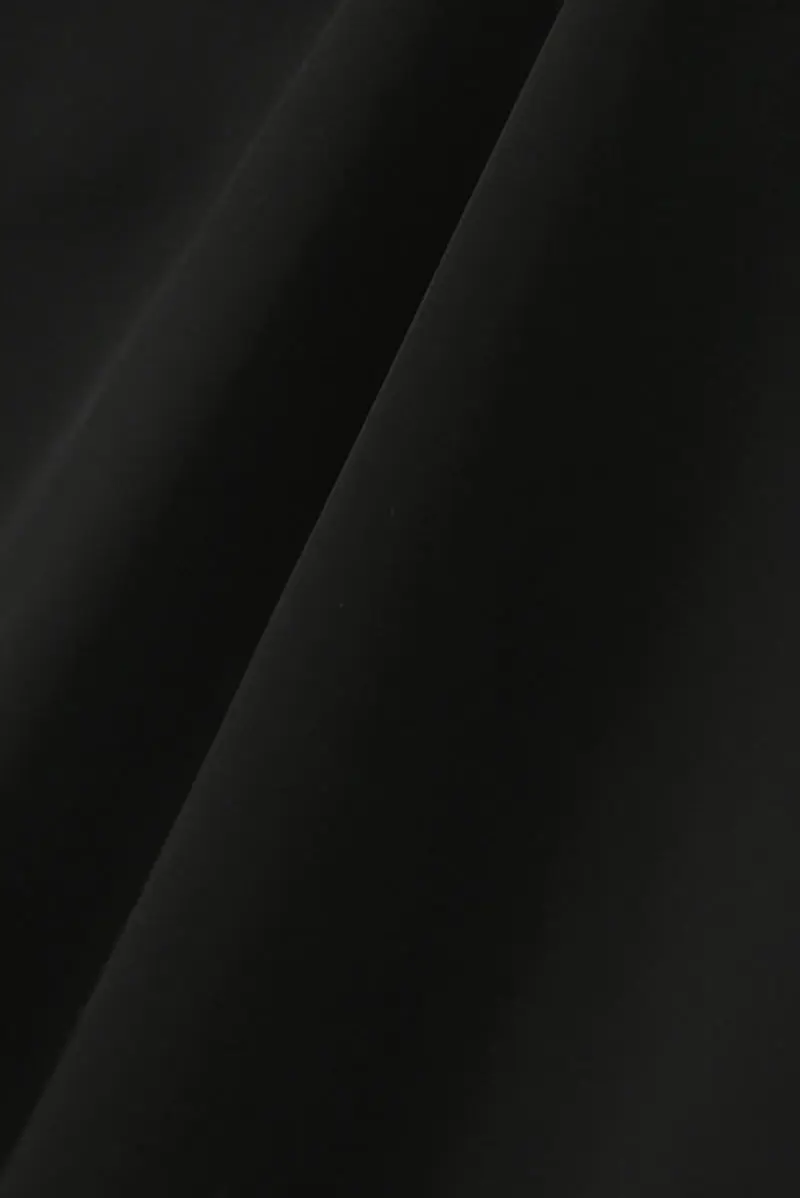 Black Triacetate V-Neck Gathered Waist Midi Dress - HBQMJX