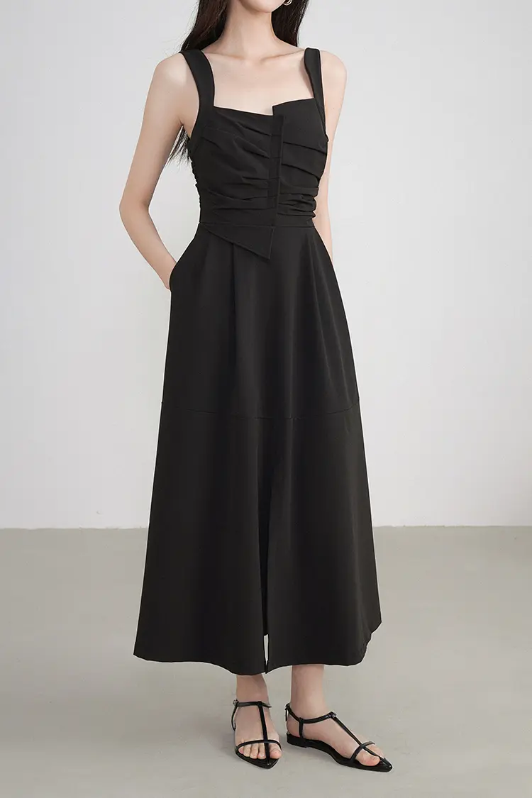 Asymmetric Front Sleevesless Dress - HBQMJX