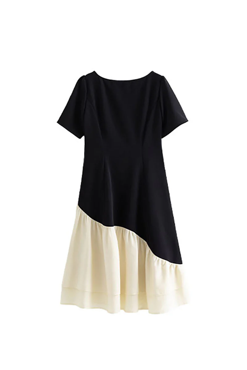 Short-Sleeve Sweetheart-Neck A-Line Midi Dress - HBQMJX