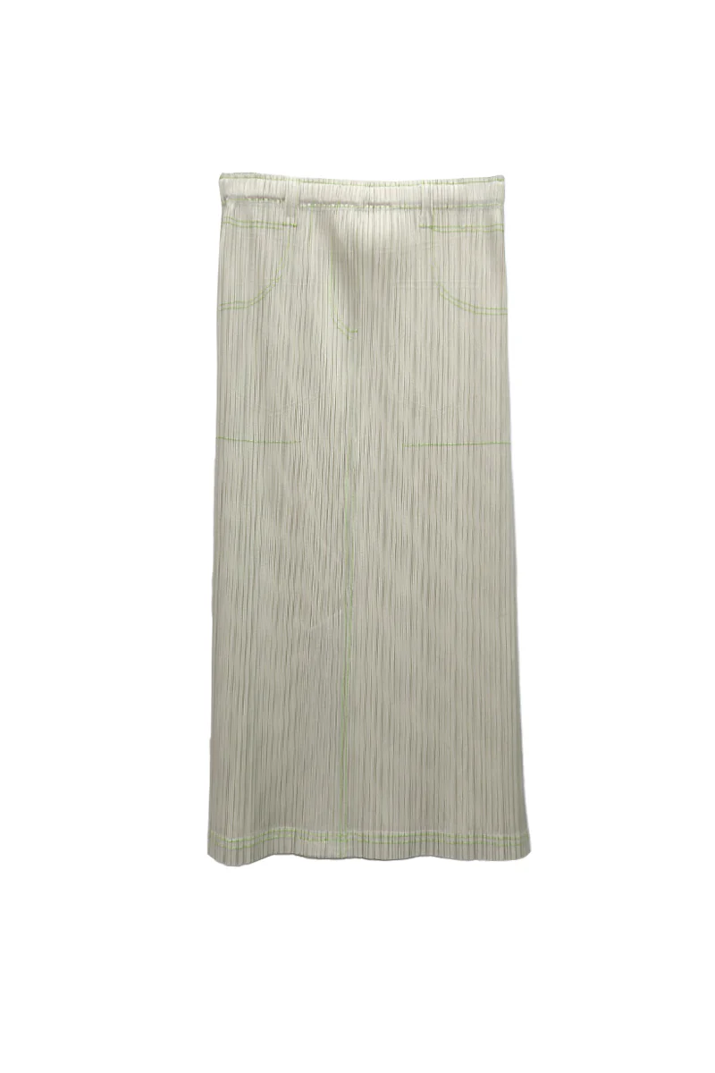 Designer Inspired Pleated Pull-On Midi Skirt - HBQMJX