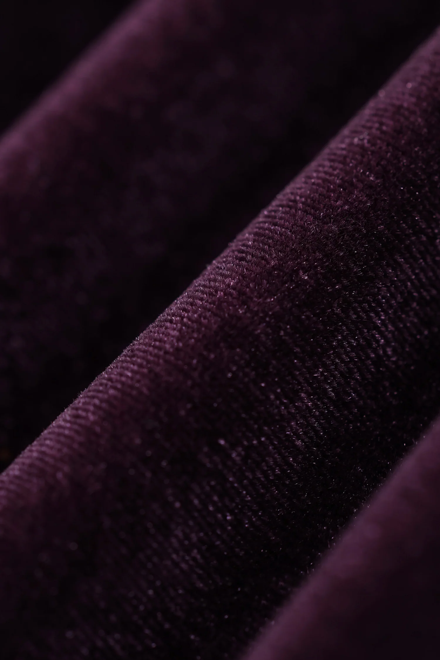 Purple Velvet Long Sleeve Lace V-Neck Maxi Dress - HBQMJX