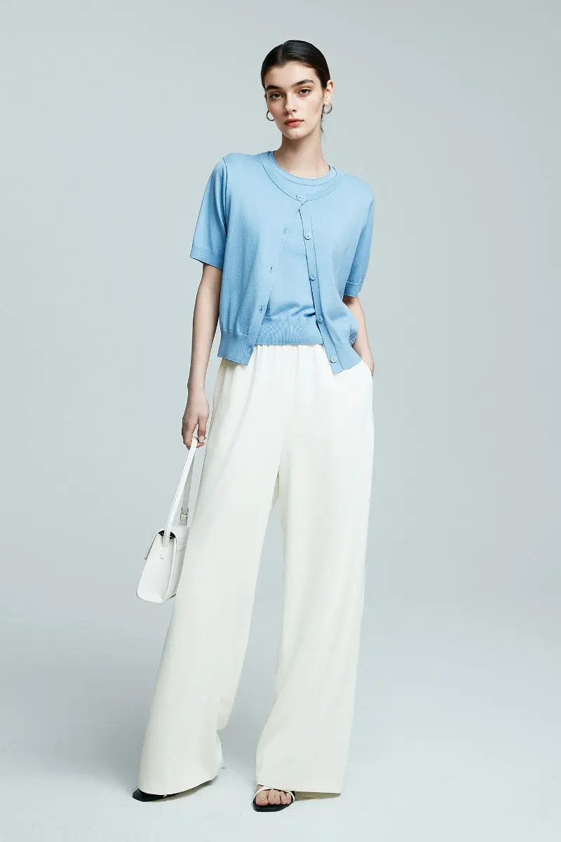 White Pull-On Wrinkle-Free Cooling Puddle Pants - HBQMJX